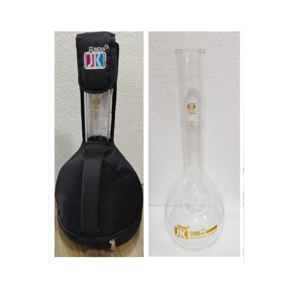 Volumetic Glass Flask 5 Ltr With Nabl Certificate