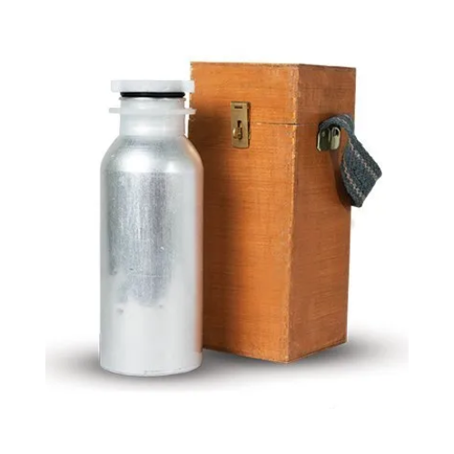 Aluminum Round Bottle With Sample Container Box, For Storing Fuel Capacity: 1 liter