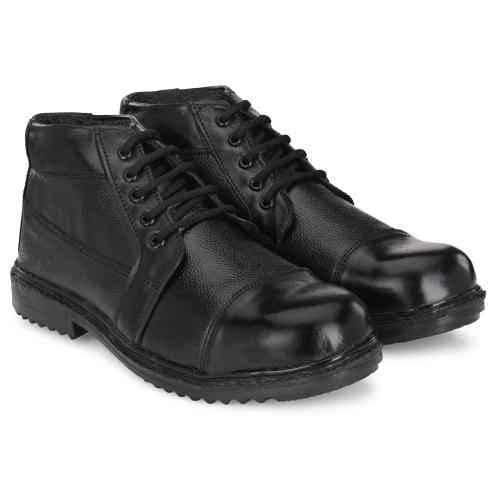 ArmaDuro AD1008 Leather Steel Toe Black Safety Shoes