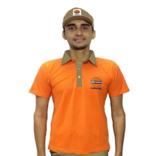 IOCL Uniform Orange Half Shirt
