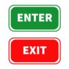 Entry And Exit Gate Sign Board(Pack of 1 Entry 1 Exit Board) - Petro Mart