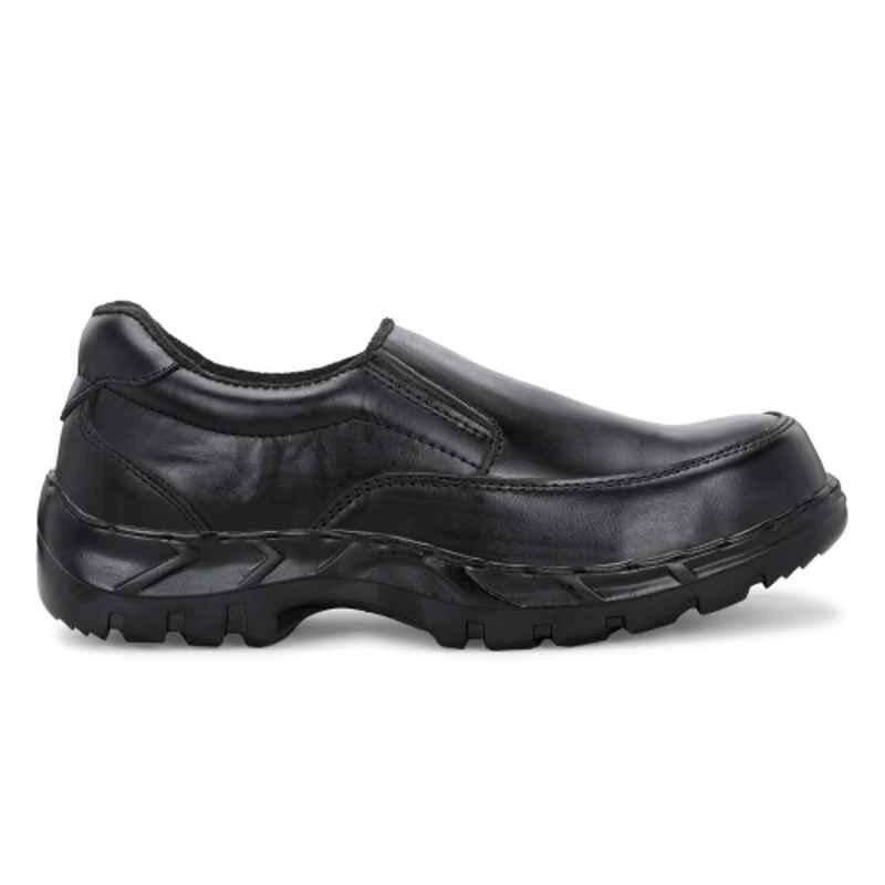 ArmaDuro Leather Steel Toe Black Safety Shoes, ADR_1030_BLACK