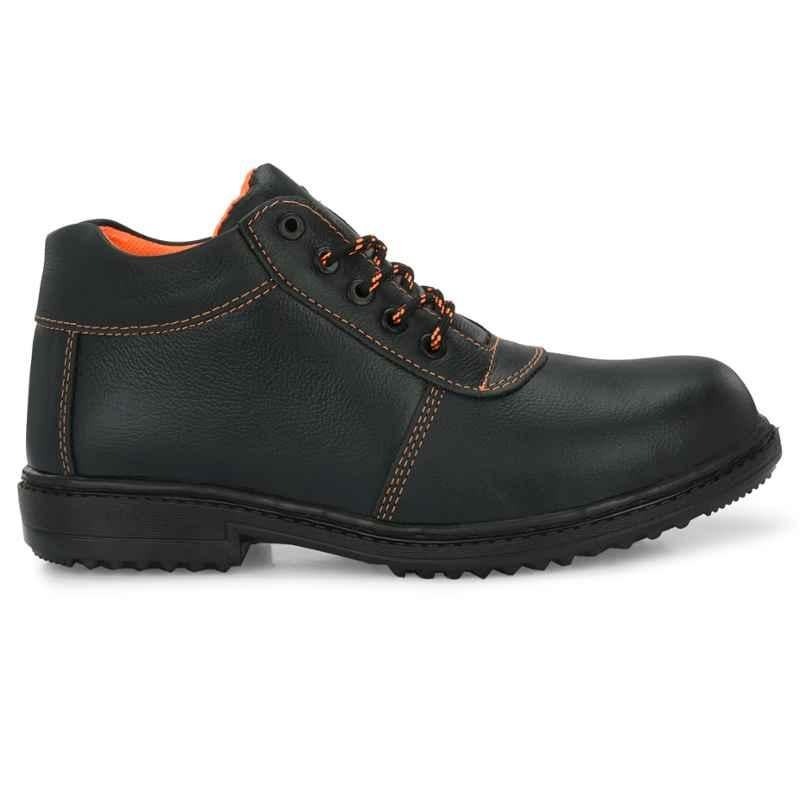 ArmaDuro AD1028 Black Leather Steel Toe Safety Shoes