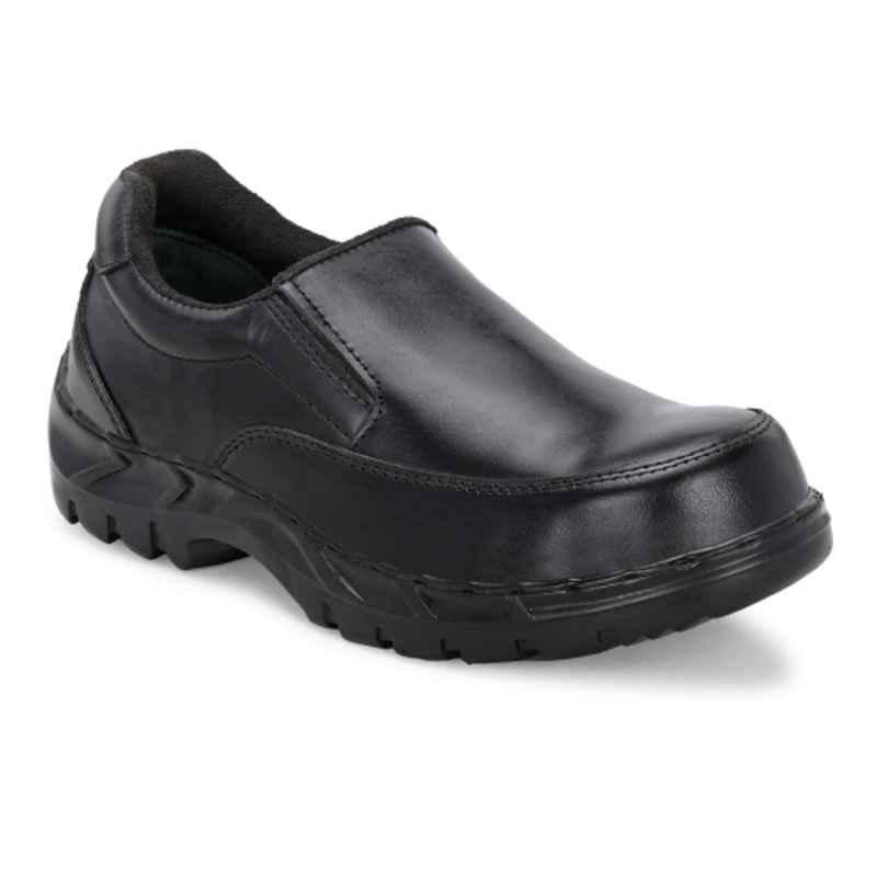 ArmaDuro Leather Steel Toe Black Safety Shoes, ADR_1030_BLACK