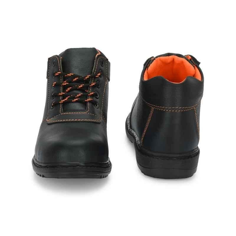 ArmaDuro AD1028 Black Leather Steel Toe Safety Shoes