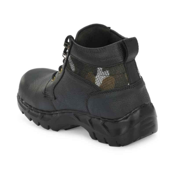 ArmaDuro AD1026 Black Leather Steel Toe Safety Shoes - Image 3