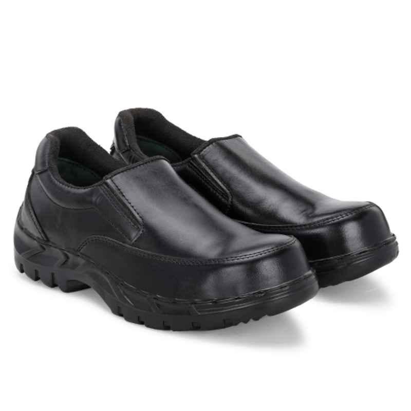 ArmaDuro Leather Steel Toe Black Safety Shoes, ADR_1030_BLACK