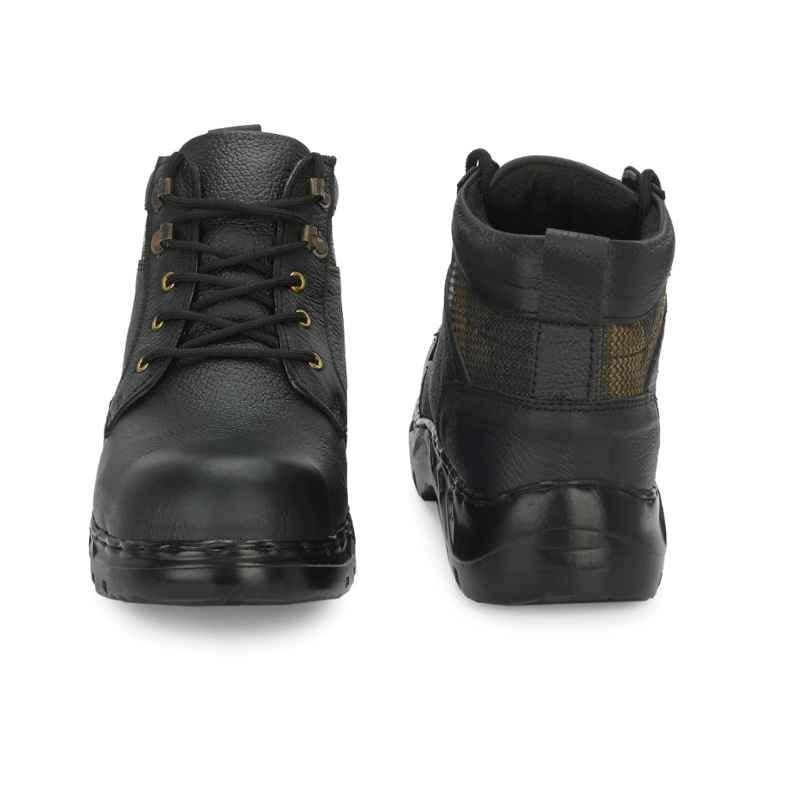 ArmaDuro AD1026 Black Leather Steel Toe Safety Shoes