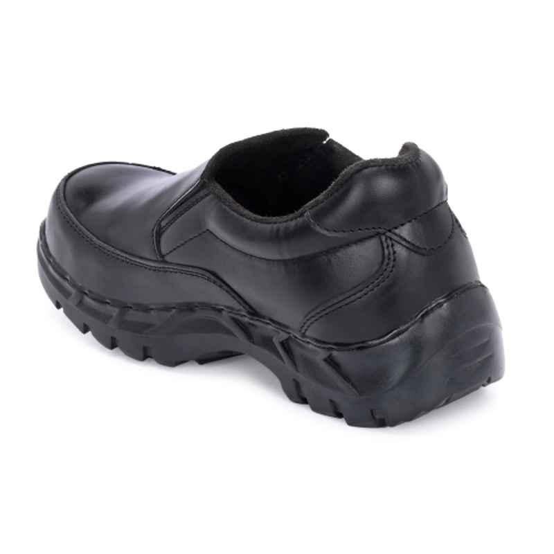 ArmaDuro Leather Steel Toe Black Safety Shoes, ADR_1030_BLACK