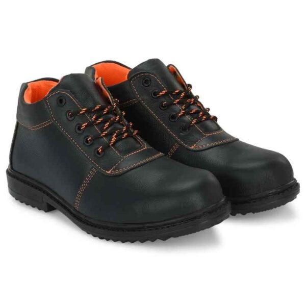 ArmaDuro AD1028 Black Leather Steel Toe Safety Shoes - Image 3