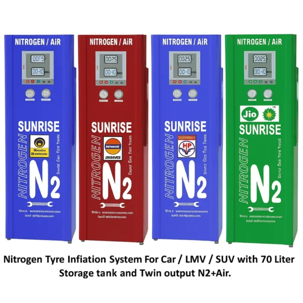 Sunrise Nitrogen Twin Air Tyre Inflation with 70L Tank Capacity