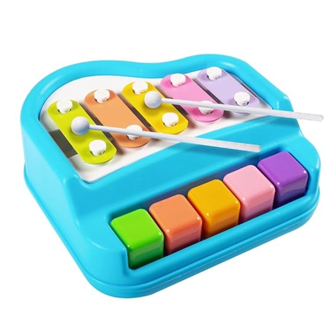 Toy Imagine 2-in-1 Xylophone Piano for Kids – 5-Note Musical Keyboard for Babies 6-12 Months | Educational Birthday Gift for 1-Year-Old Boys & Girls”
