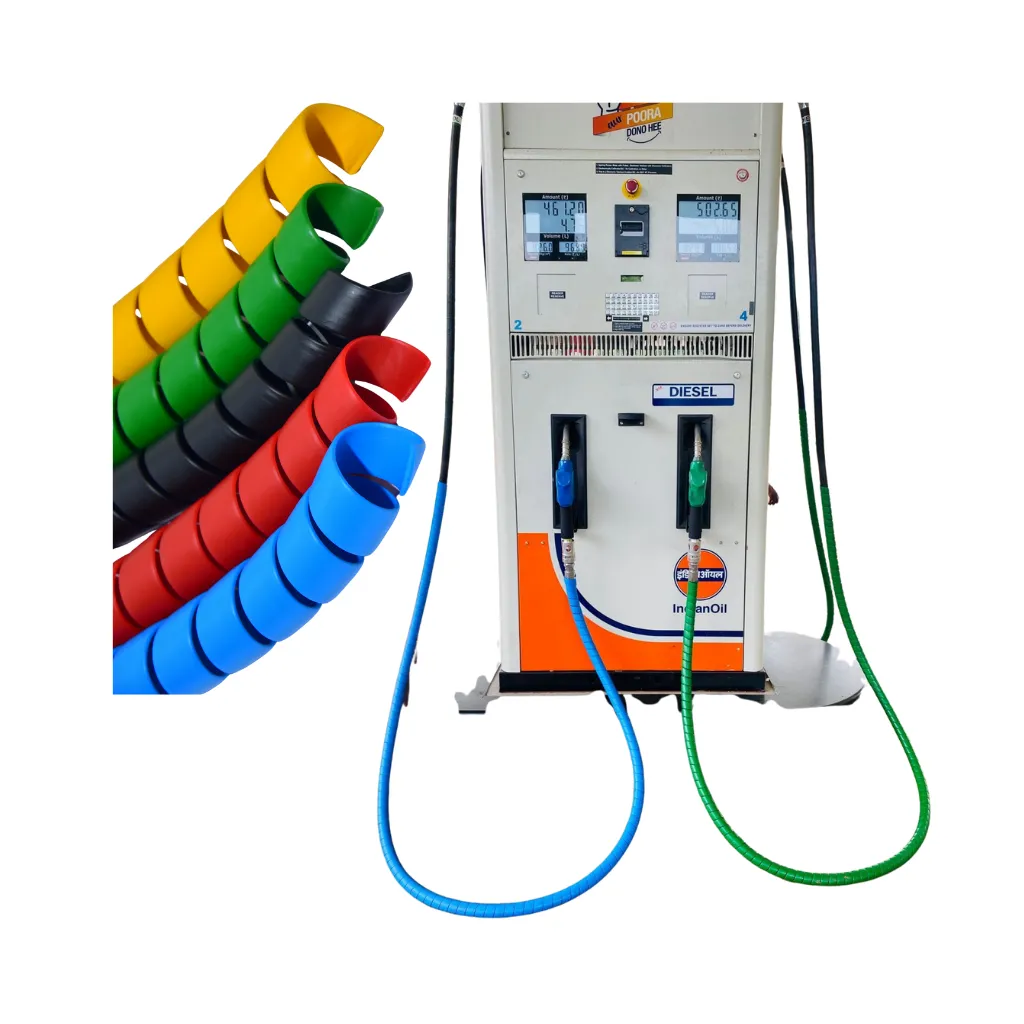 Heavy Duty Spiral Hose Pipe Protector for Petrol Pump