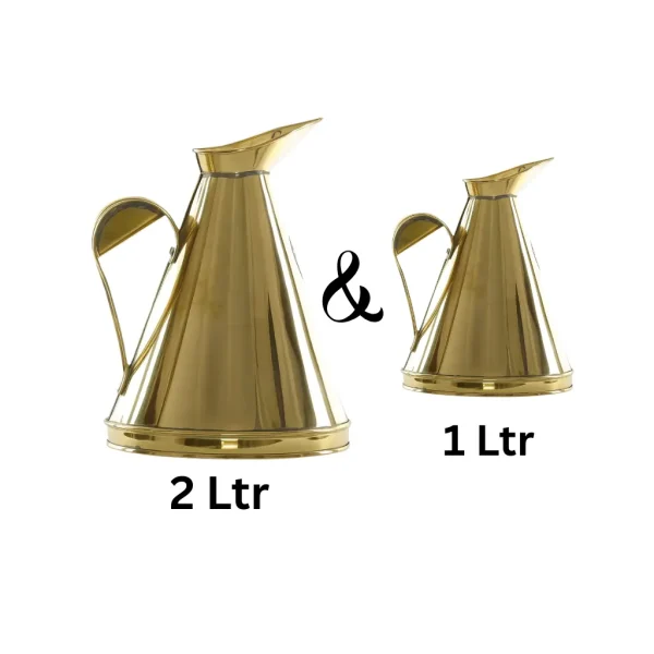 Oil Measure Brass Container 1L and 2L Combo With Certificate