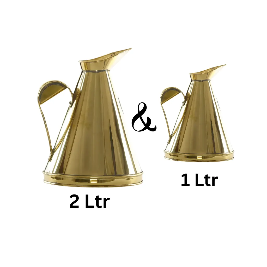 Oil Measure Brass Container 1L and 2L Combo With Certificate