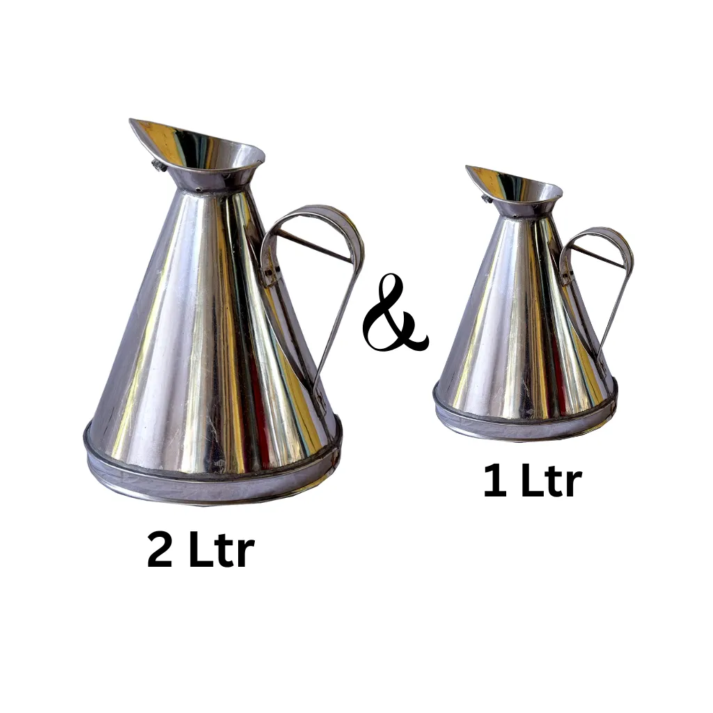 Oil Measure Stainless Steel Container 1L and 2L Combo