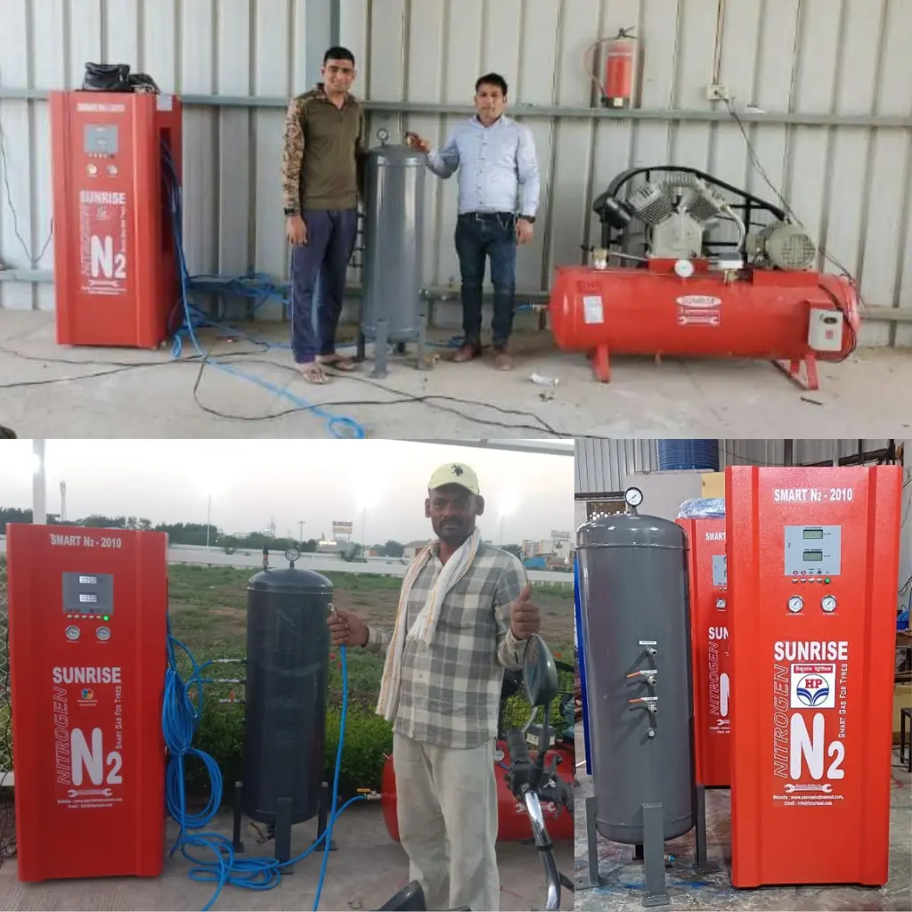 Nitrogen Tyre Inflation System For Truck & Buses Smart N2 2010 with 150Ltr External Tank Capacity