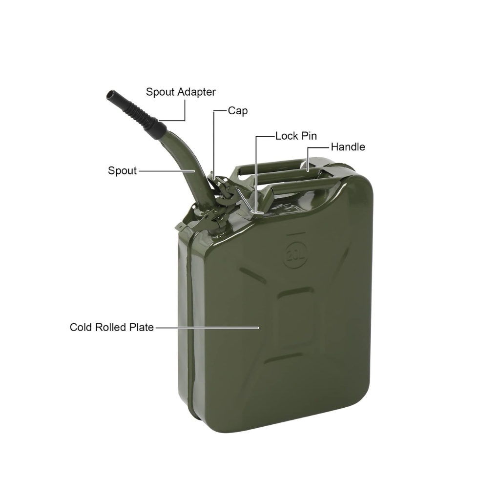 PESO Certified 20L Jerry Can Container for Emergency Fuel Supply